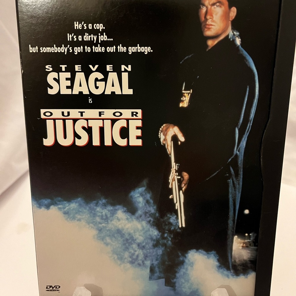 5/$15, DVD, “Out for Justice” with Steven Seagal.